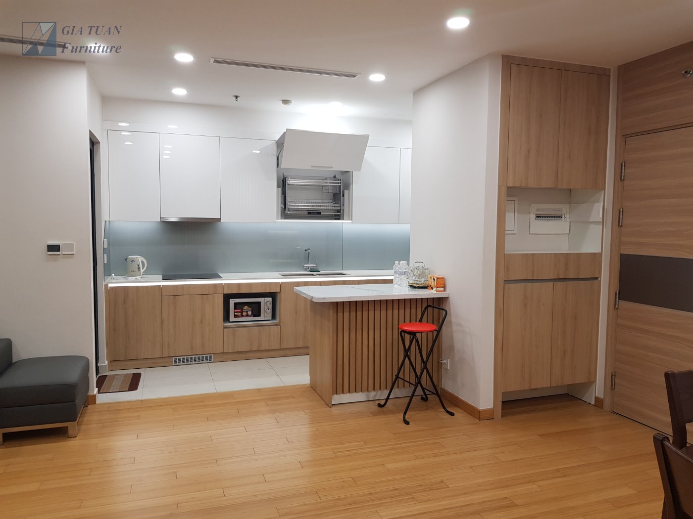 Bếp và quầy bar gỗ MFC An Cường