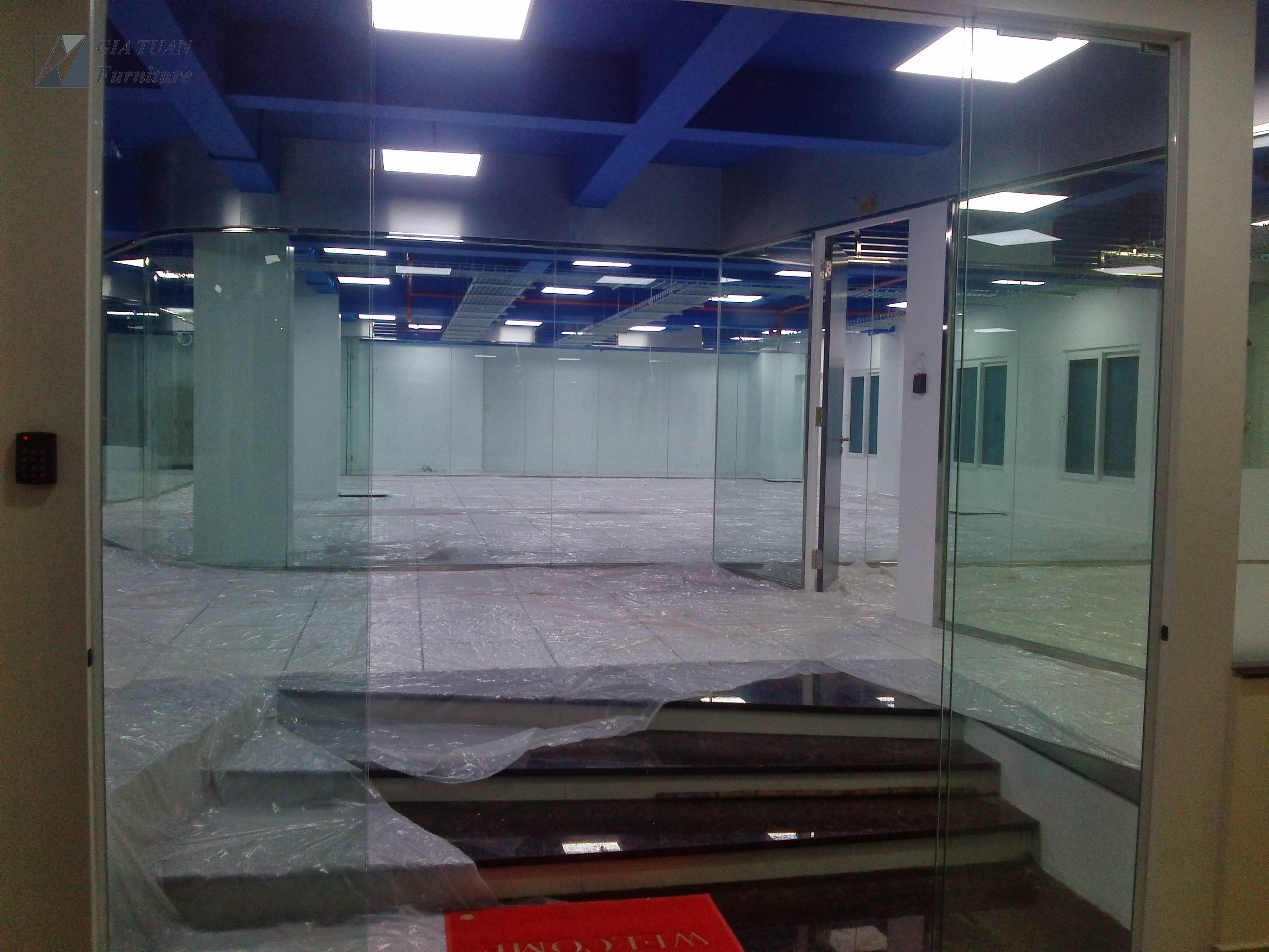 Cửa kính Temper cảm biến lùa tự động