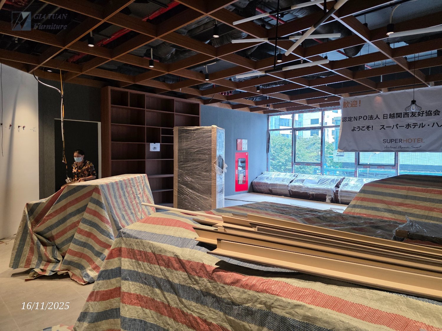 Sảnh lễ tân Super Hotel Hà Nội