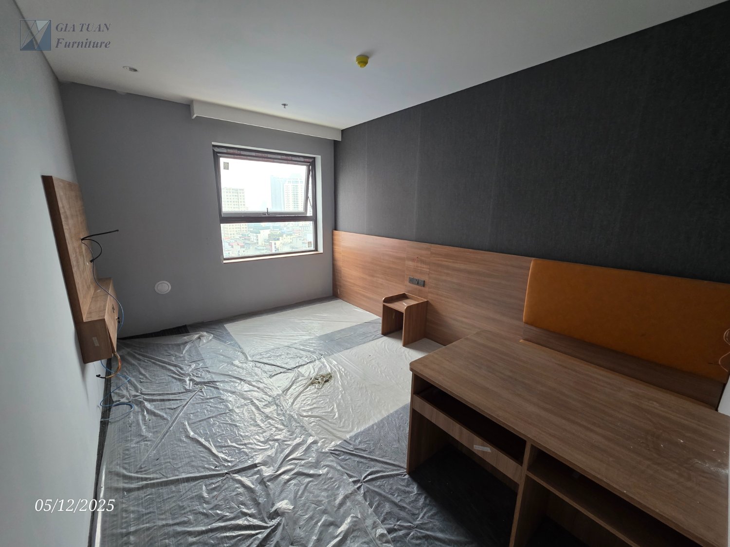 Phòng suite vách lam gỗ
