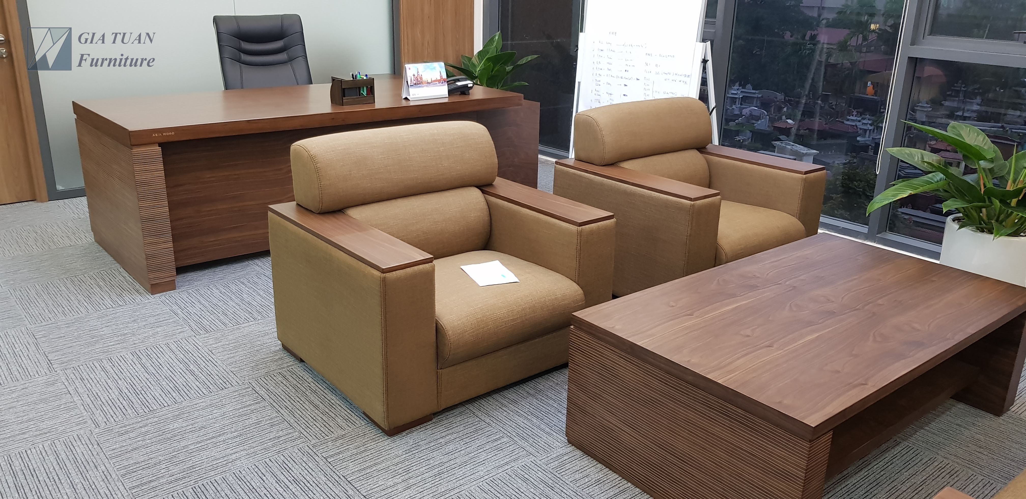 Phòng giám đốc với sofa
